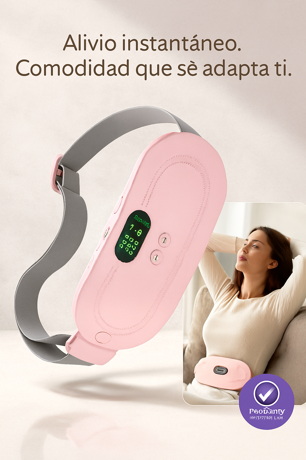 🩸 Cinturón Térmico Aliviador del Dolor Menstrual