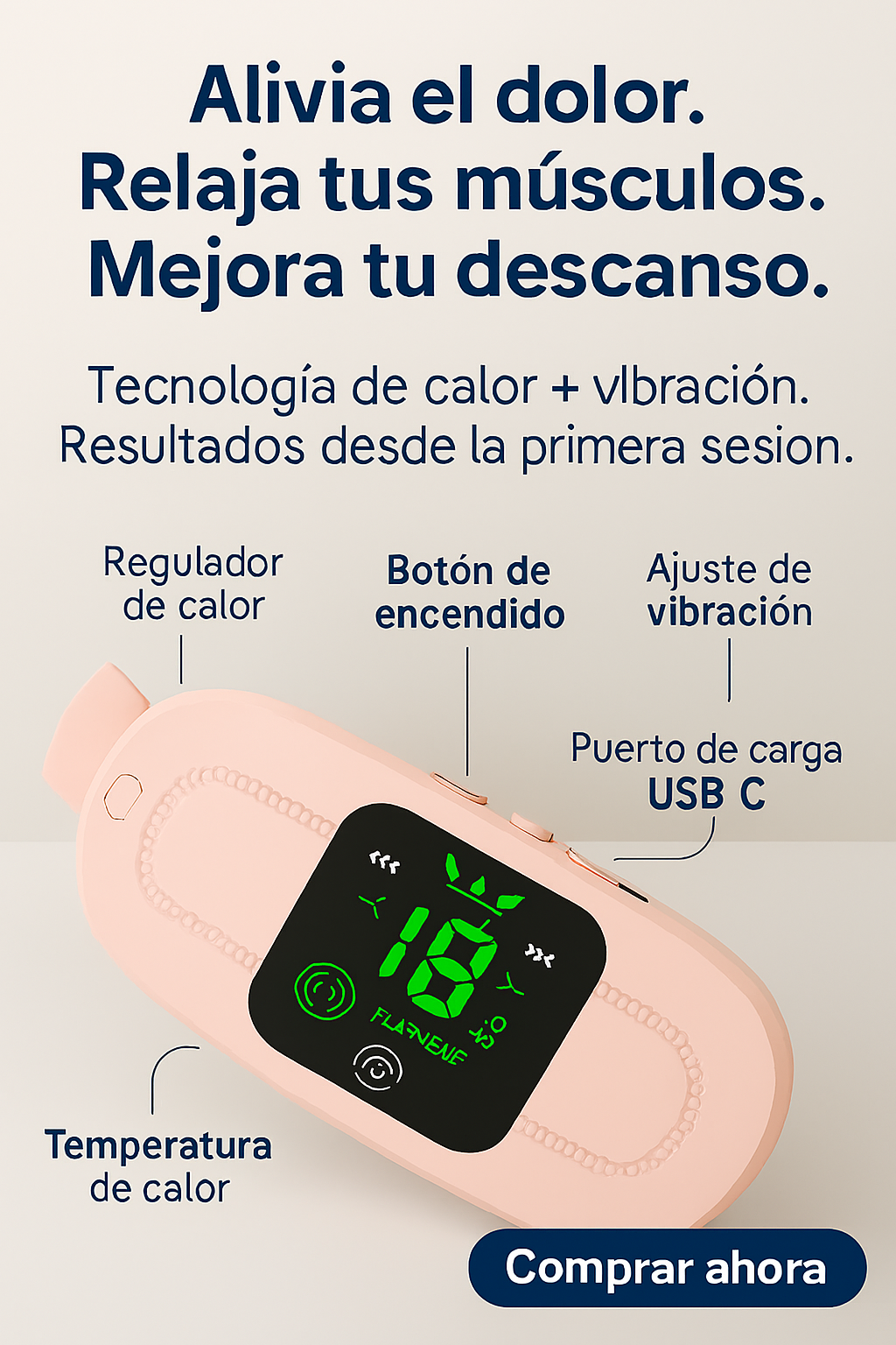 🩸 Cinturón Térmico Aliviador del Dolor Menstrual