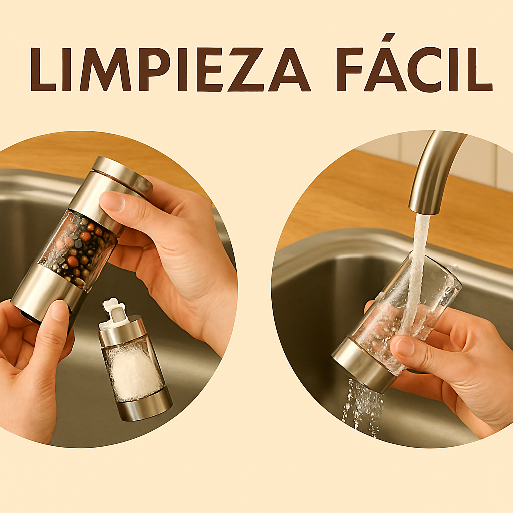 🥗 "Molinillo 2 en 1 – Tritura y condimenta con estilo y sin esfuerzo"