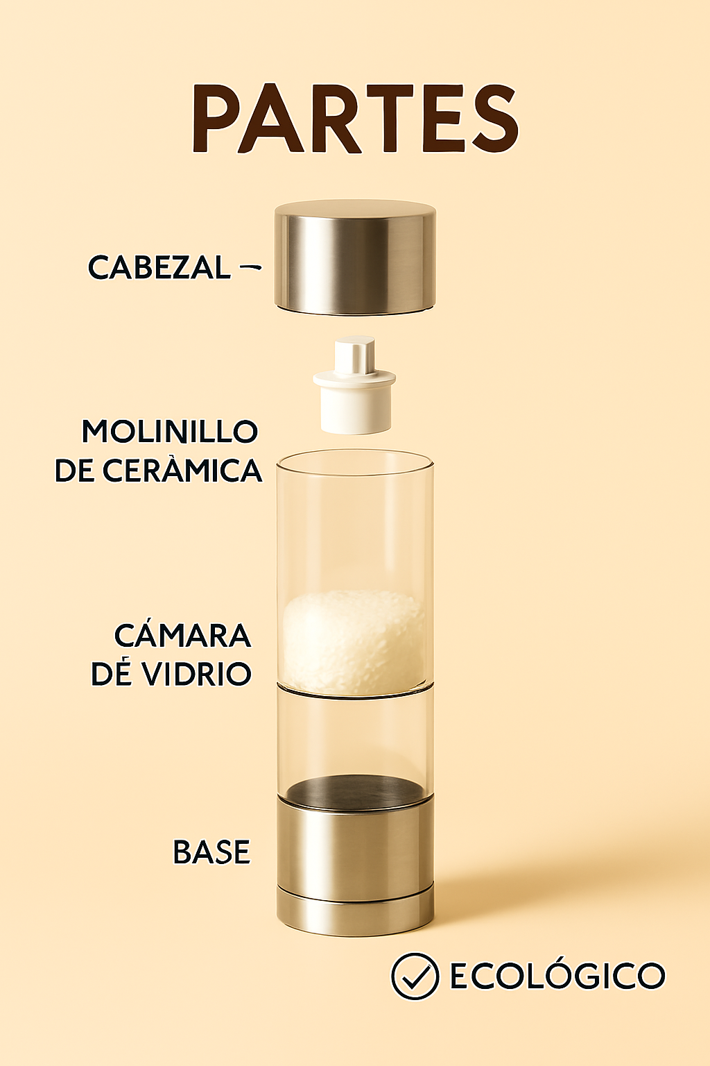 🥗 "Molinillo 2 en 1 – Tritura y condimenta con estilo y sin esfuerzo"