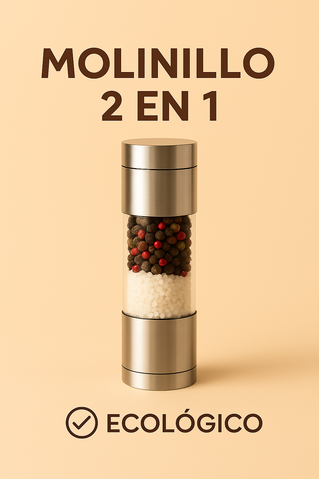 🥗 "Molinillo 2 en 1 – Tritura y condimenta con estilo y sin esfuerzo"