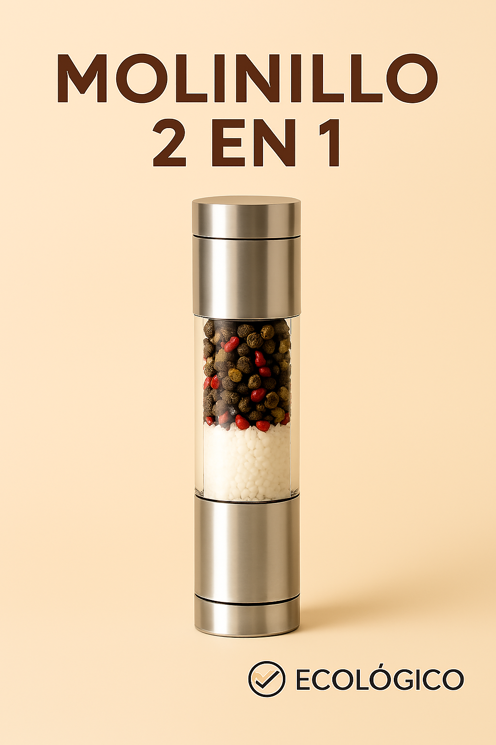 🥗 "Molinillo 2 en 1 – Tritura y condimenta con estilo y sin esfuerzo"