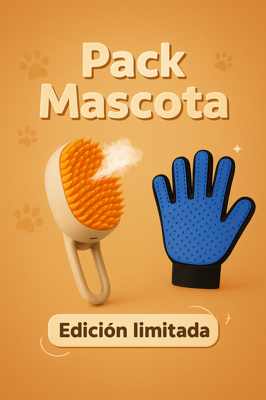 🐾 Pack Mascota 2 en 1 – Cepillo a Vapor + Guante Removedor 🐕🐈
